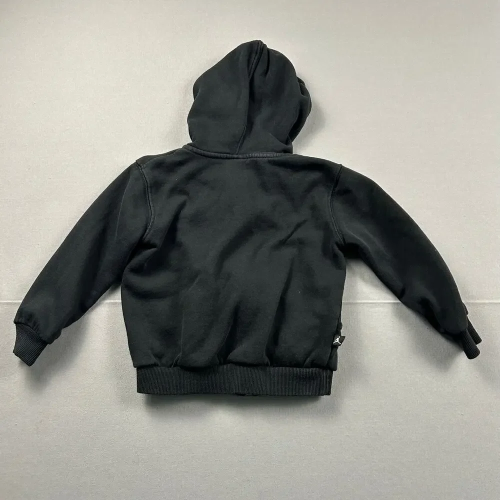 Jordan Zip Up Hoodie Kids Boys 4T Nike Sweatshirt Black Gold White Jumpman 23